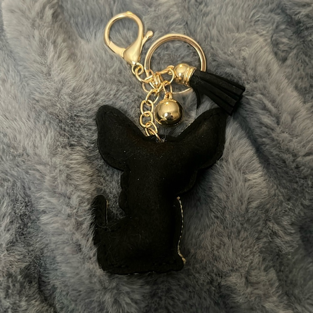 Brown and pink dog Keychain / purse charm NWT Retail $15 - Picture 3 of 3